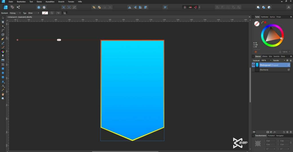 Formen Grafiken und Logos erstellen Farben waehlen