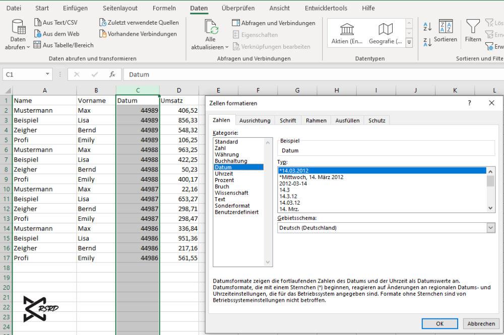 5 Excel Tipps Text in Spalten 02 Formatieren